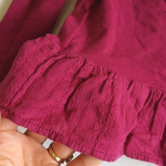 carter's magenta peplum long sleeve top 18 months baby girl - Picture 3 of 5